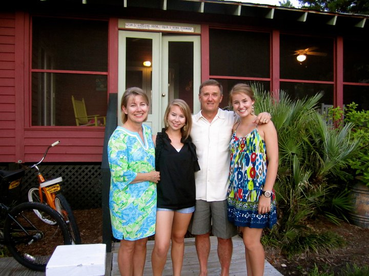 My family and I in front of our annual vacation house, Bella Vista.