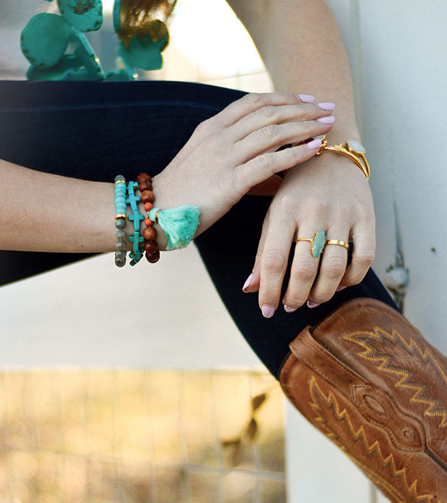 what to wear to a country concert, josh abbott, turquoise necklace, turquoise bracelet, cowboy boots, free people tank, texas girl, sorority girl, style, fashion